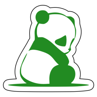 Sad Panda Sticker (Green)